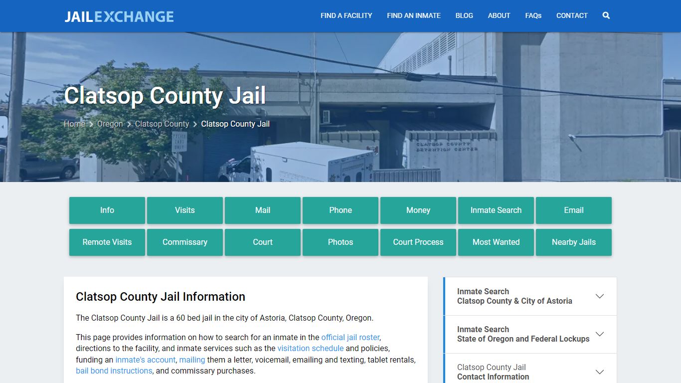 Clatsop County Jail, OR Inmate Search, Information